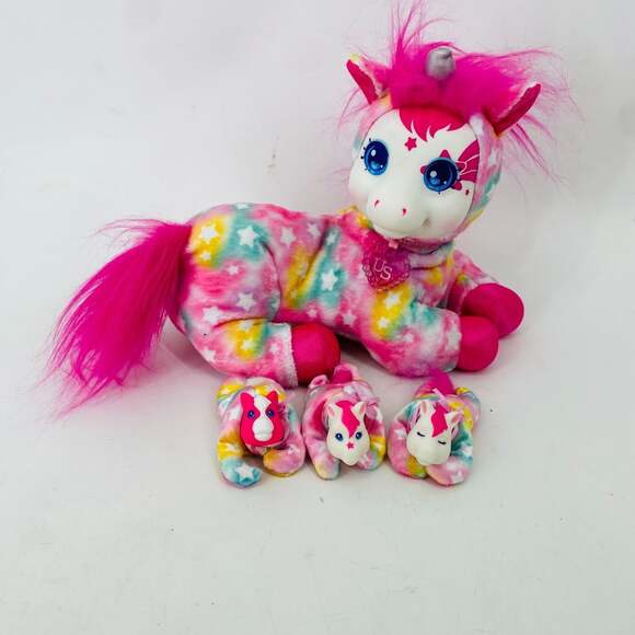 Just Play Other - Unicorn Surprise Licorice Plush 3 Babies Pink Rainbow 14" Just Play Pink Rainbow